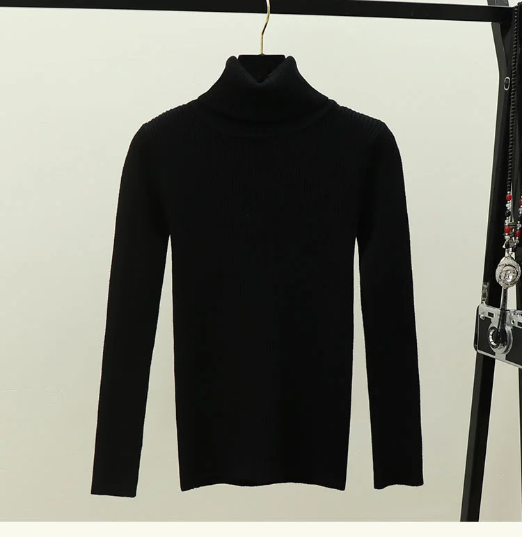 REALEFT осень зима на молнии базовый вязаный женский свитер с высоким воротом женский длинный рукав черный пуловеры цвета хаки новое поступление