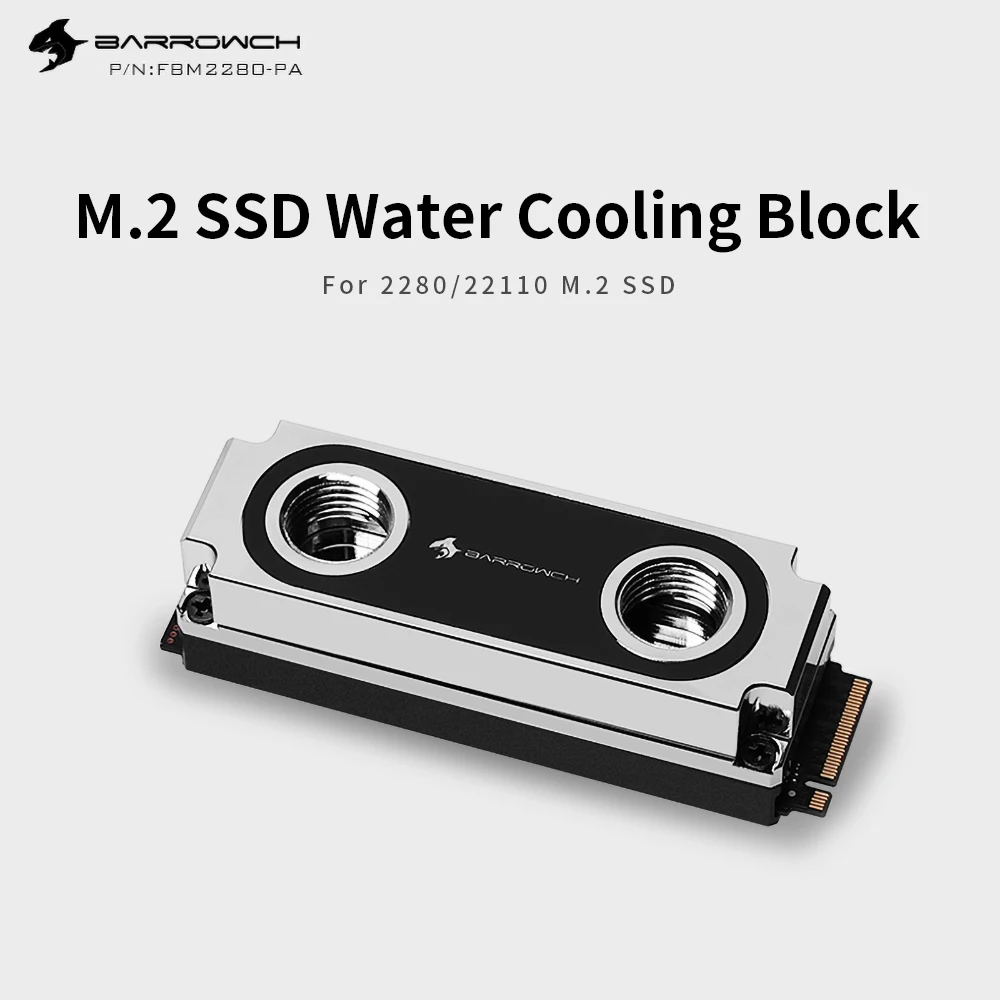 

Barrow Water Cooling Block M.2 SSD, for 2280/22110 M2 Type Solid State Drive Supports Single and Double-Sided Chip Hard Drive
