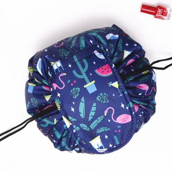 

Dropship Women Drawstring Cosmetic Bag Travel Beauty Kit Organizer Toiletry Storage Pouch Unisex Flamingo Makeup Bag
