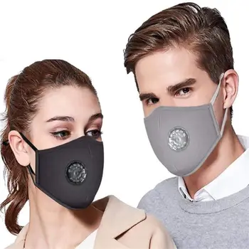 

1 Set Reusable Dustproof Mask with Breathing Valve Filters PM2.5 Activated Carbon Earloop Face Anti Dust Windproof Foggy