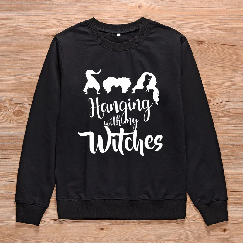 ONSEME Хэллоуин длинный свитер женская одежда Висячие с надписью my witches женщины o-образным вырезом с длинным рукавом свитер S-05