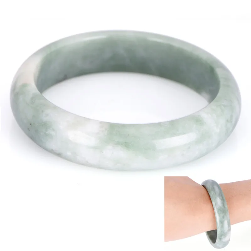 Natural Green Jade Bangle Bracelet Charm Jewellery Fashion Accessories Hand-Carved Lucky Amulet Gifts For Women Her Men 5
