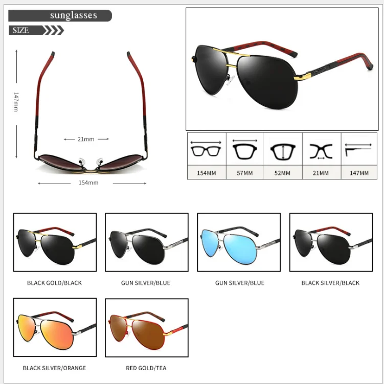 SHYBIRD HD Polarized Sunglasses Men Retro Glasses Pilots Driving Sunglasses Fishing Travel Women Brand Designers Gafas de hombre