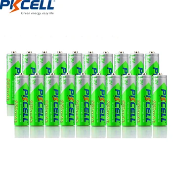 

PKCELL AAA battery 1.2V aaa nimh rechargeable batteries NIMH battery 850MAH low self discharging up to 1200circel times 20PCS