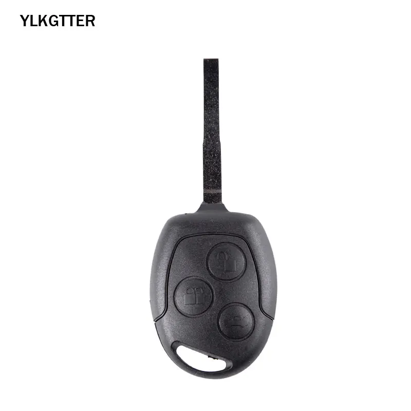 YLKGTTER 3 кнопочный дистанционный ключ для Ford Mondeo Focus Fiesta Fusion D-Max S-Max с 433 МГц передатчиком чип для ключа 4D63 - Цвет: Черный