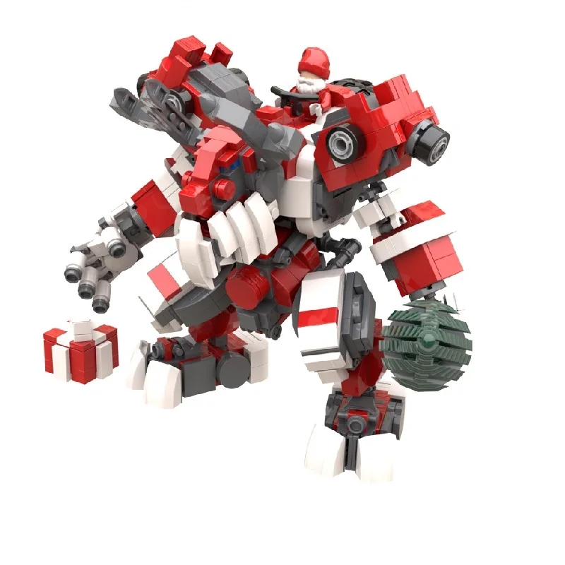 

2019 new arrive DIY MOC Christmas mech gundam building blocks robot reindeer mech for children gifts