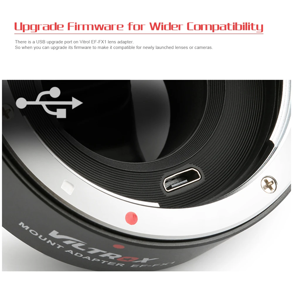 Viltrox EF-FX1 адаптер с автофокусом для объектива Canon EF/EF-S для объективов Fuji X-Mount беззеркальных камер