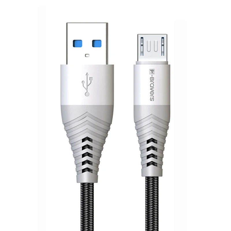 N-bravers кабель USB для быстрой зарядки 1,2 м 2.1A Тип C Andorid lightning для IOS iphone apple нейлон материал Q3 Быстрая - Цвет: WhiteGrey Android