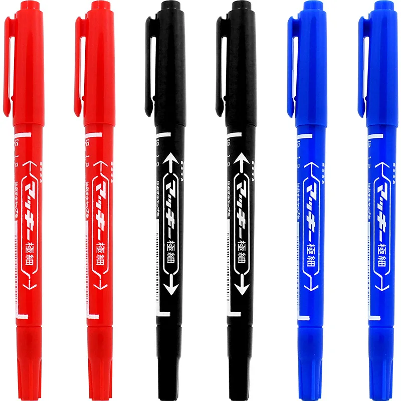 

DoubleHead Marker Pens Skin Marker Pen Scribe Tool permanent Tattoo Supplies Good Waterproof Ink Thin Nib Crude Nib New Portable