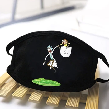 

Anime Rick And Morty Dustproof Mask Mouth Face Fashion 2020 Washable Soft Face Mask Reusable Men Women masque de protection