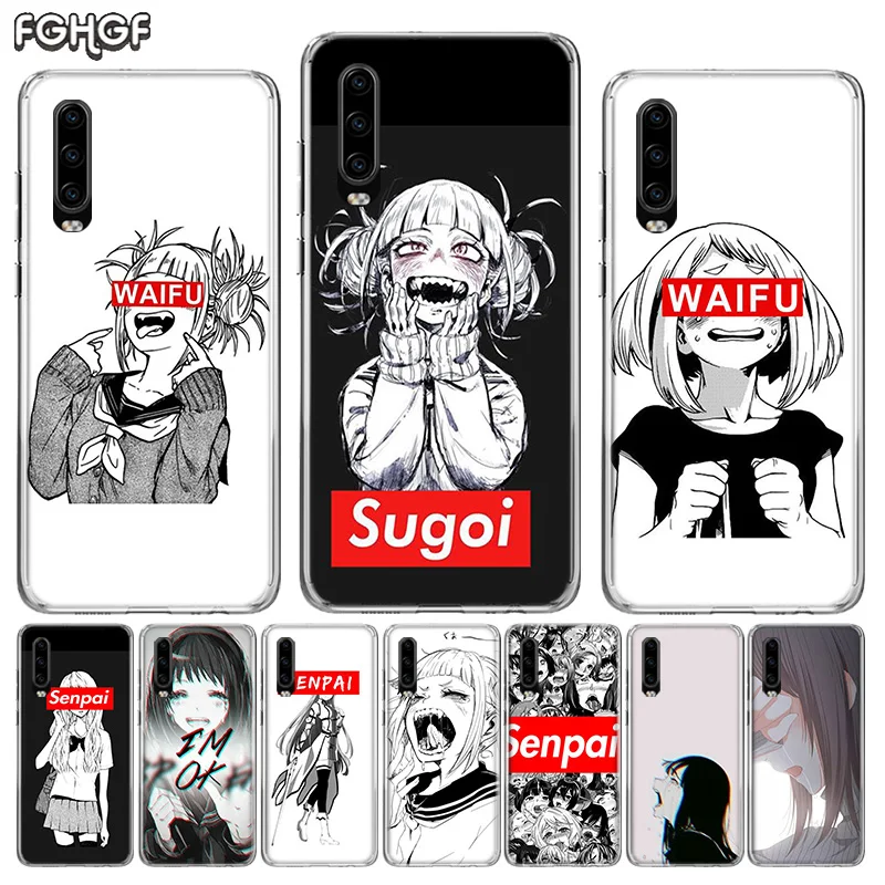 Sugoi Senpai аниме Waifu силиконовый чехол для телефона huawei P30 P20 mate 20 10 Pro P10 lite P Smart + Plus Z 2019 чехол