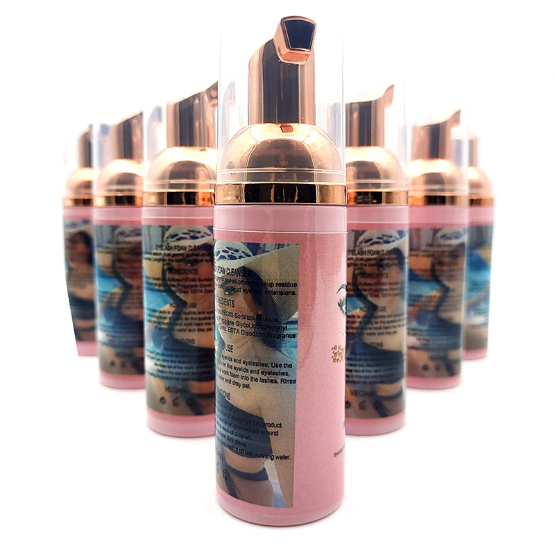 Lash Cleanser Shampoo for Eyelash Extension Wholesale Clean Tools No Irritation Eyelash Foam Soap Bluk Private Label Shampoo 6
