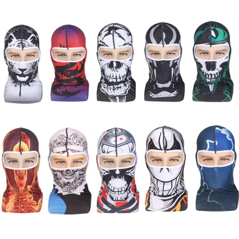 

Skull Balaclava Windproof Breathable 3D Outdoor Sports Cycling Ski Thermal Polyester Neck Hood Full Face Mask Hat