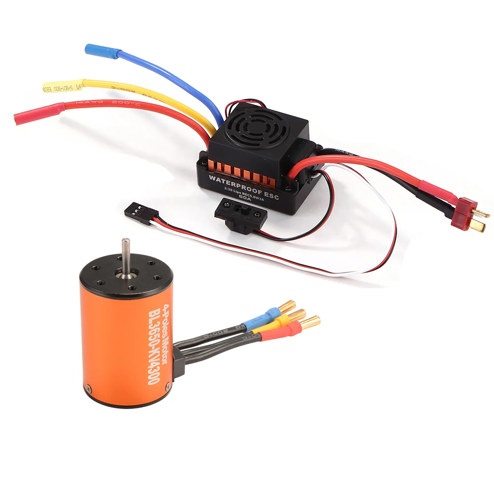 OCDAY непроницаемый BL3650 4300KV sin escobillas del двигатель с 60A ESC Combo de 1/10 coche RC