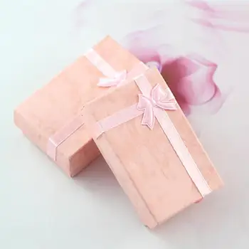 

Gift Box Bow Necklace Ring Earrings Bracelet Boxes Exquisite Gift Box Multi-use Box Jewelry Box Holder Carton Bow Case Wholesale