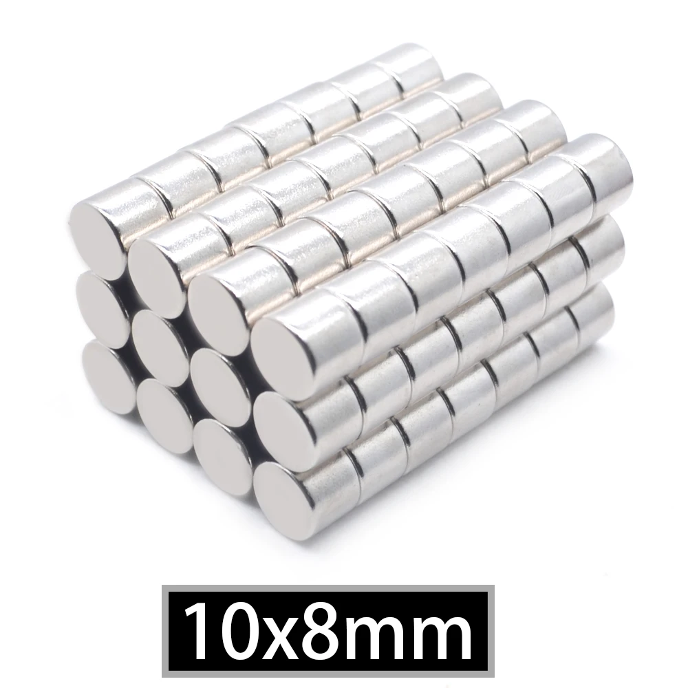 5pcs 10mm Diameter Round Neodymium Magnets 1/1.5/2/3/4/5/6/8/10/15/20/30mm Thick Rare Earth Strong Crafts Permanent Magnet N35