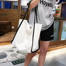 Новая простая модная трендовая Холщовая Сумка сумка для покупок