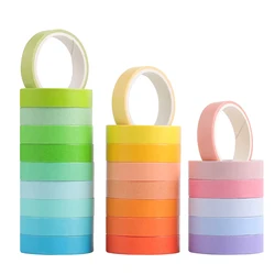 Ensemble de bandes adhésives Washi 2m, 24 pièces, papeterie décorative arc en ciel, ruban de masquage, Washitape de base, fournitures scolaires 