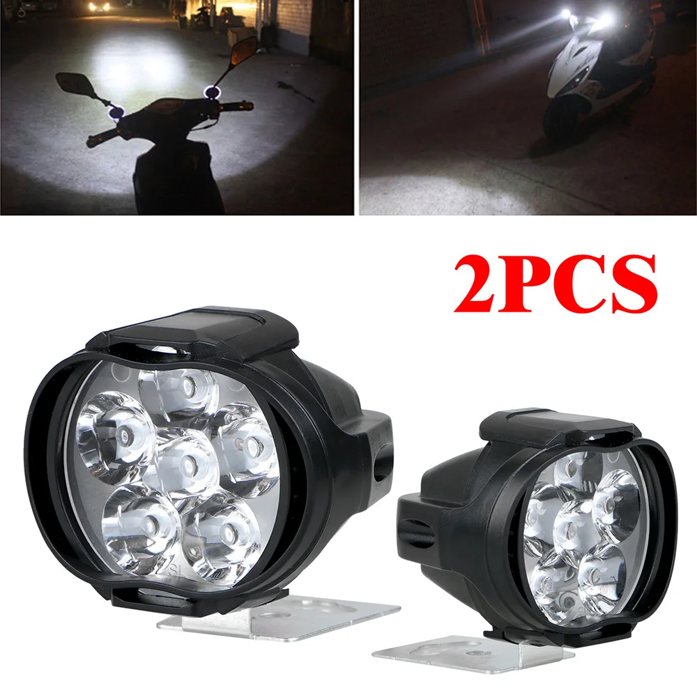 2pcs 15W 12V 6LED Headlight Headlamp Bulb Fog Light For Motorcycle Car E-bike 2pcs 15W 12V 6LED Headlight Headlamp Bulb Fog Light For Motorcycle Car E-bike