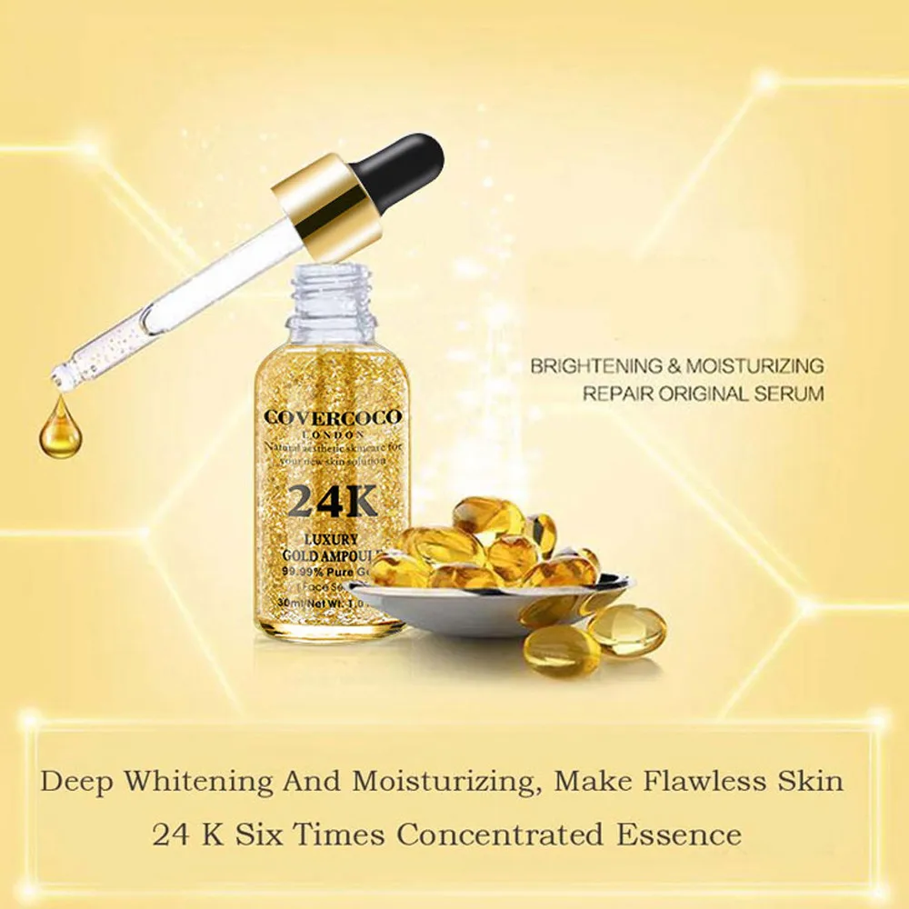 Праймер Make 24 K Gold Elixir Essentie Olie контроллер Gezicht увлажняющий отбеливающий основа Make Up Primer минимайзер Porie Huidverzo