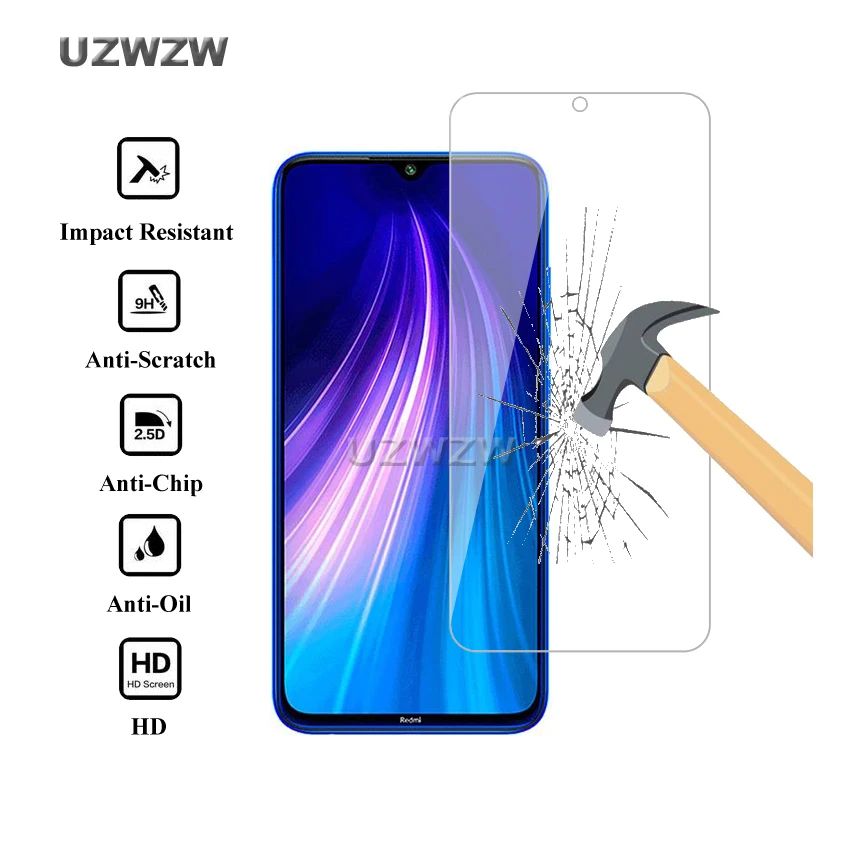 2.5D HD закаленное стекло для Xiaomi Redmi Note 8 Pro/Note 8 Защитная пленка для экрана для Xiaomi Redmi Note 8 Pro
