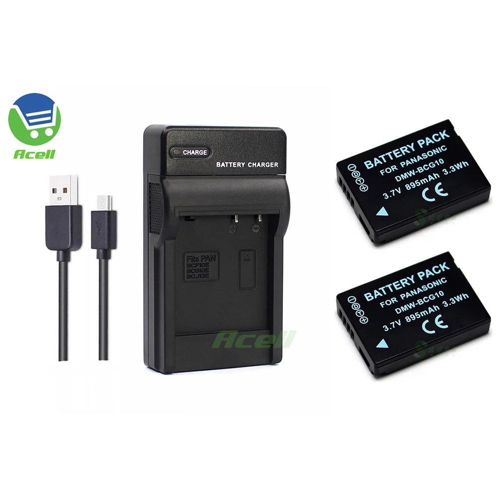 Аккумулятор DMW-BCG10 + зарядное USB-устройство для Panasonic | Электроника