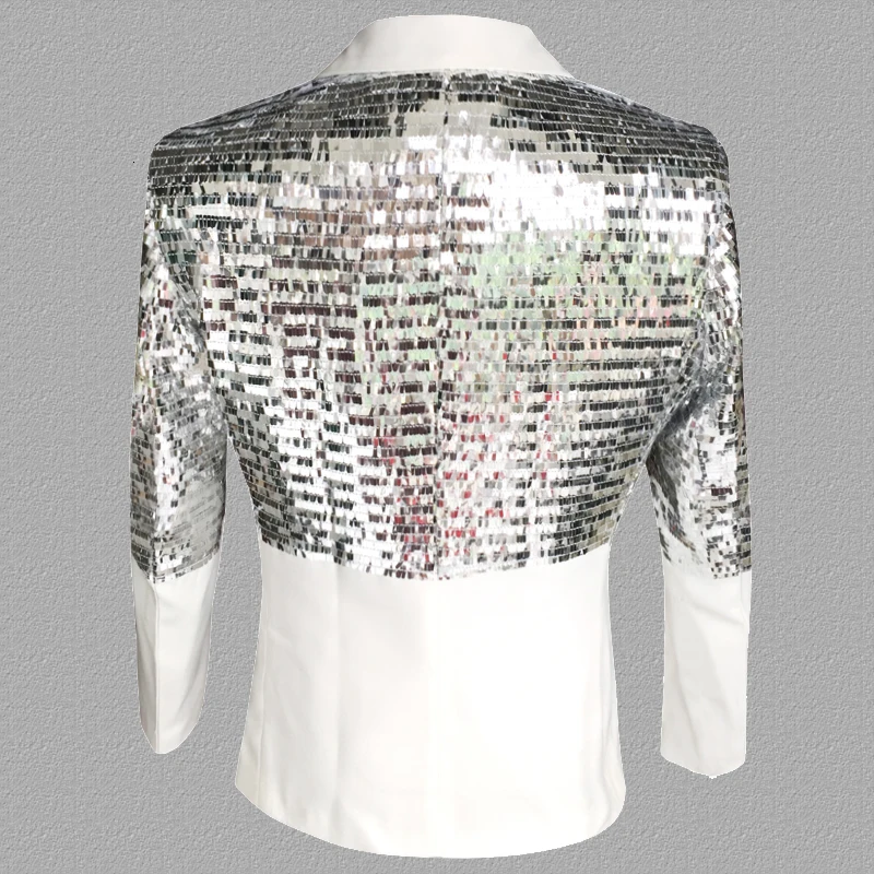 Модный приталенный Блейзер с пайетками; Masculino; костюм для сцены; куртка; костюм для студии; костюм певицы; мужской блейзер; большие размеры; S-5XL