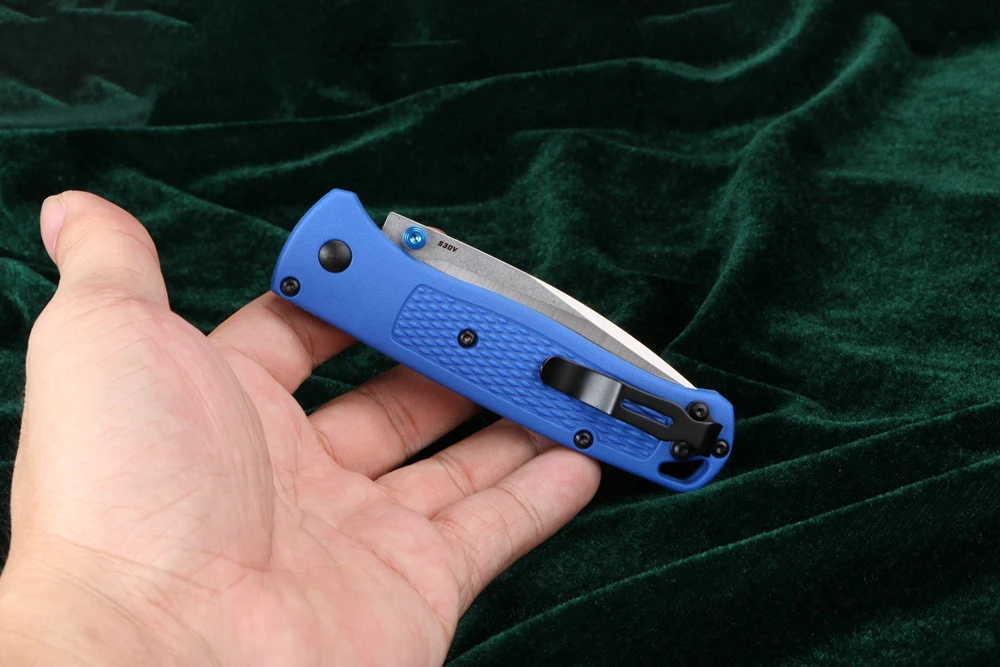 Сделано в Китае, складной нож 535 S, синяя полимерная ручка, 3,24 дюйма) лезвие S30v, многофункциональный карманный инструмент для охоты и кемпинга