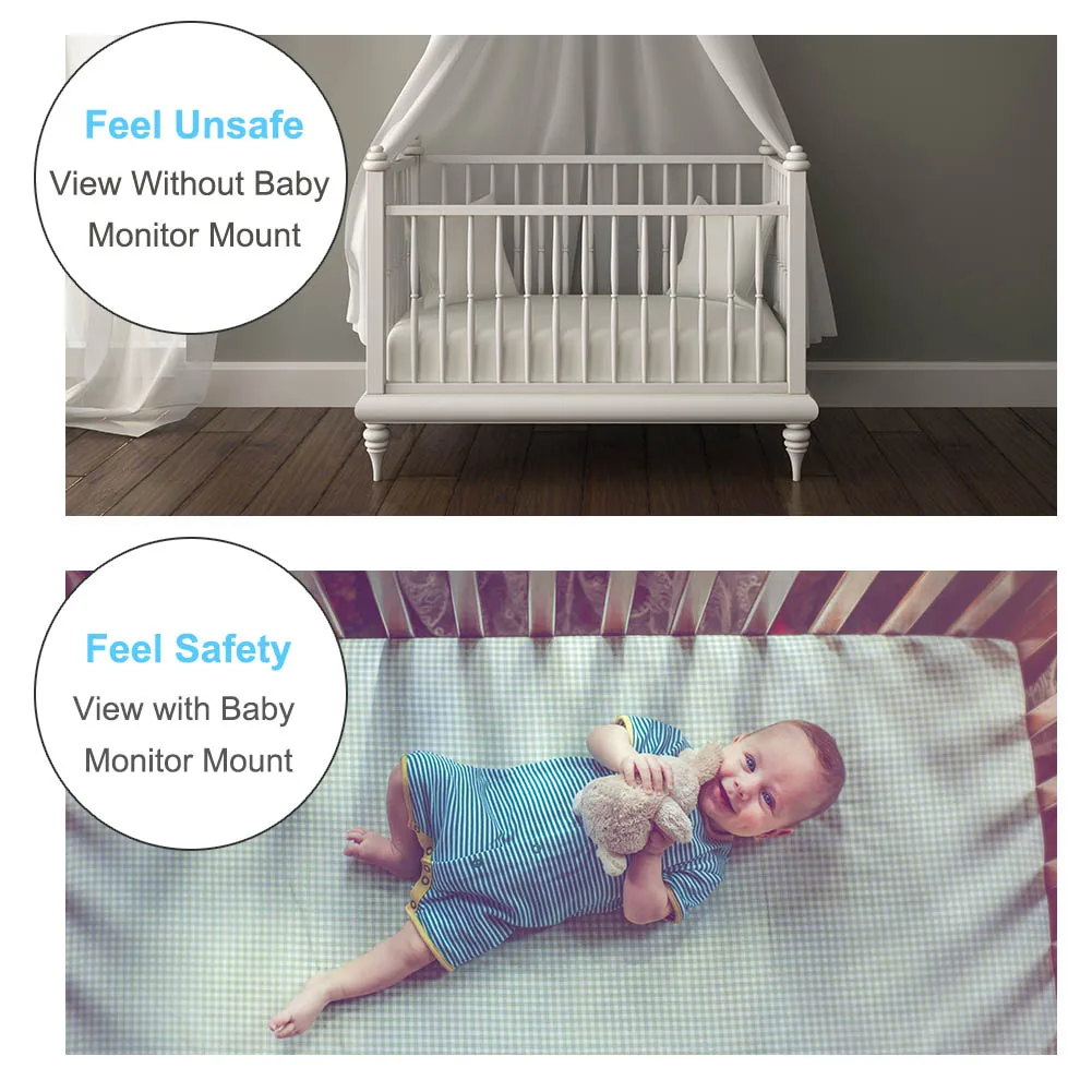 Puseky baby monitor Mount 360 градусов вращающийся устойчивый кронштейн для крепления камеры видеоняня Крепление-Стабилизатор черный