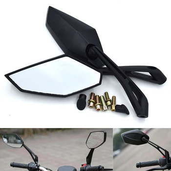 

Black Universal Motorcycle Rear View Side Rearview Mirrors 8mm 10mm For Honda CBR900RR VTX1300 CB919 CBR929RR VFR800 NC700 S/X