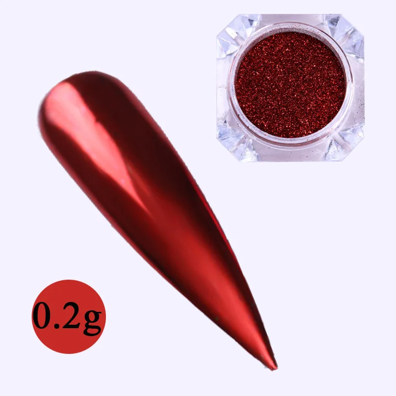 0.2g-red Хамелеон яркие блестки для ногтей порошок Неоновый Аврора эффект ногтей пыль хром пигмент красочный металлический порошок Дизайн ногтей украшения - Цвет: 0.2g-red