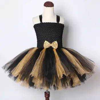 

Black Gold Lol Tutu Dress Girl Kids Princess Tutu Dresses for Girls Birthday Party Carnival Halloween Lol Dolls Cosplay Costume