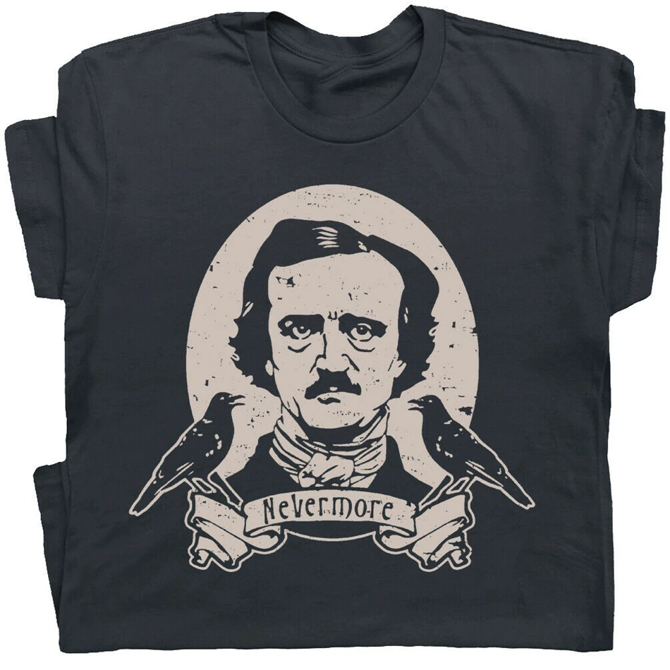 Edgar Allan Poe футболка с изображением фильма ужасов Ворон книга HP Lovecraft Готическая