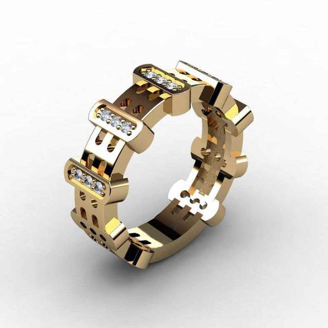 Punk Hiphop Series Mens Ring Band Cothic Geometry Men Ring Stone Trendy Gifts Gadget Ring For Gentleman
