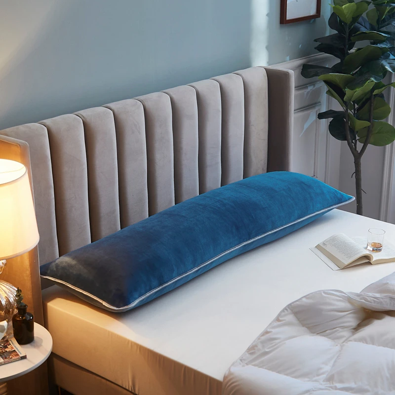 

Мягкий фланелевый длинный Чехол для подушки 120/150/180 см, однотонный удобный чехол для подушки для двоих, для влюбленных, для сна, постельное белье, чехол для подушки