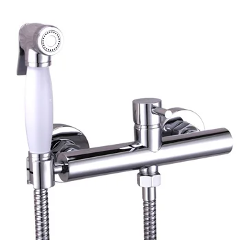 

ull copper cold and hot lady washer nozzle pressurized toilet spray gun shower washer set body cleaner faucet ceramic handle