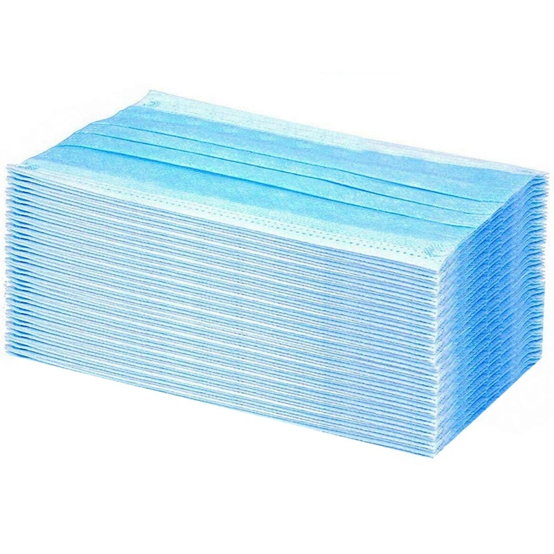 

150Pcs Disposable Mask 3 Layers Protective Non-Woven Disposable Elastic Breathable Mask