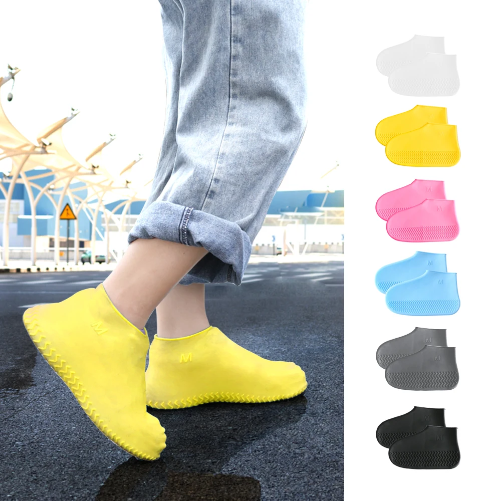 

Waterproof Rain Shoes Covers Silicone Foldable Slip-resistant High Elastic Tension Unisex Rain Boots Covers For Kids Adult