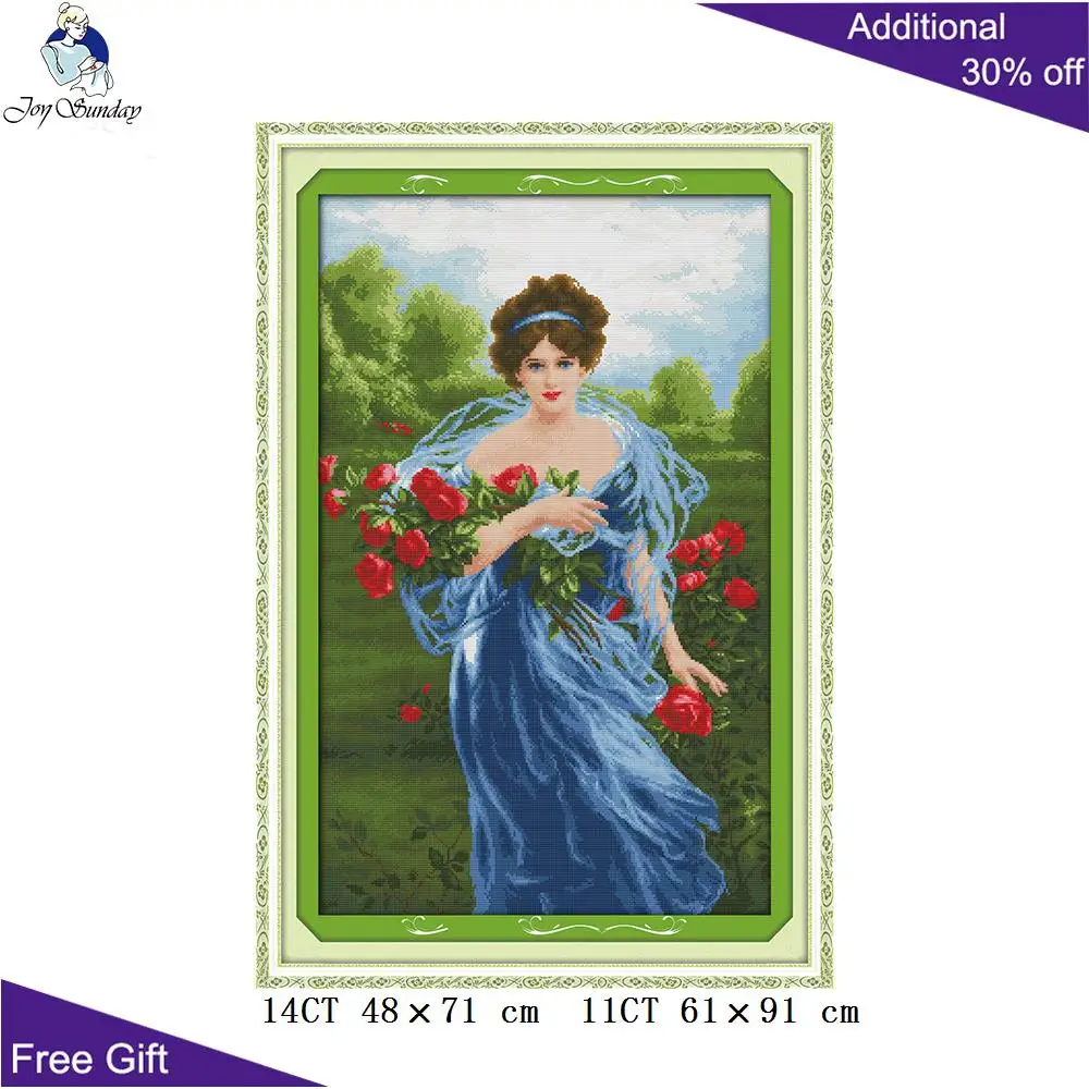 Joy Sunday Rose Beauty украшение для дома R423 набор рукоделия с очаровательными розами и