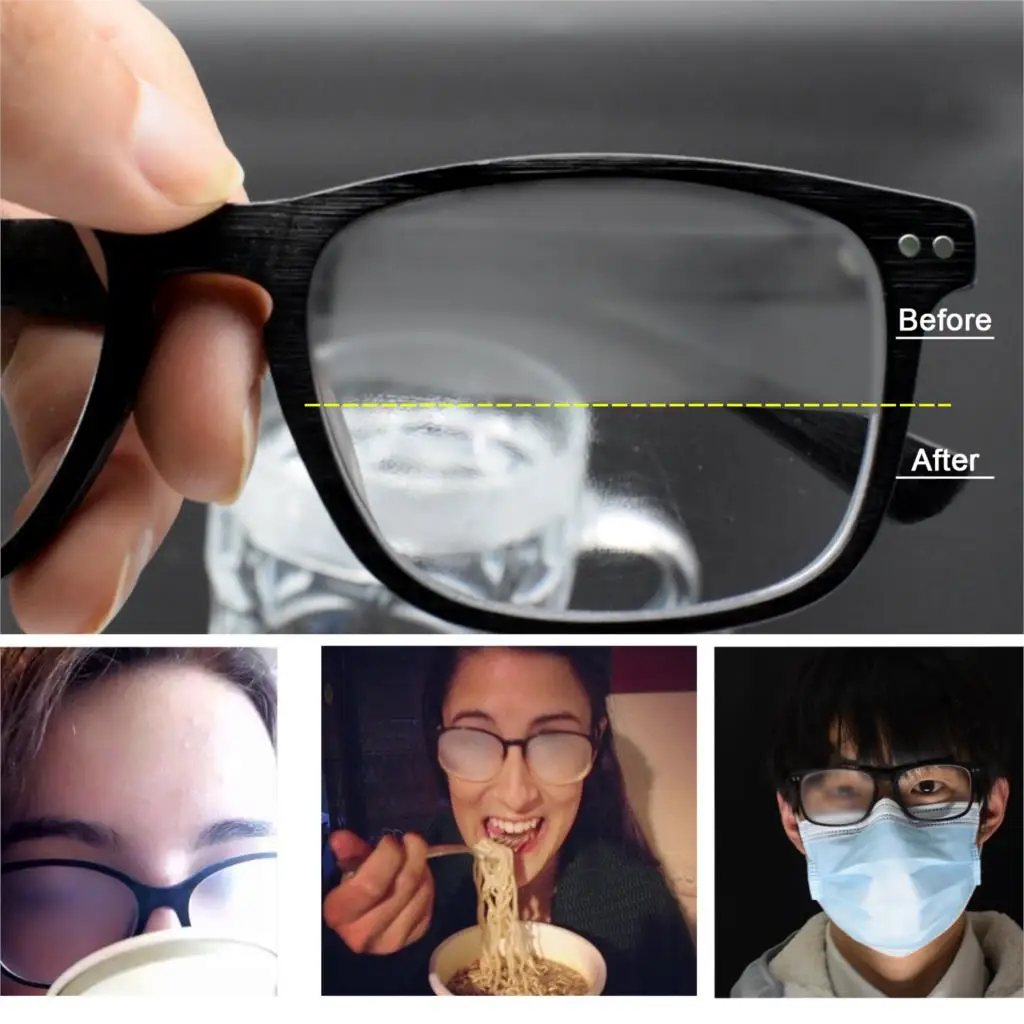 Wielokrotnego użytku chusteczki przeciwmgielne Anti okulary przeciwmgielne  ściereczka do soczewek maska Cleaner naklejka na samochodowe lusterko  wsteczne Defogger sportowe okulary pływackie kask| | - AliExpress