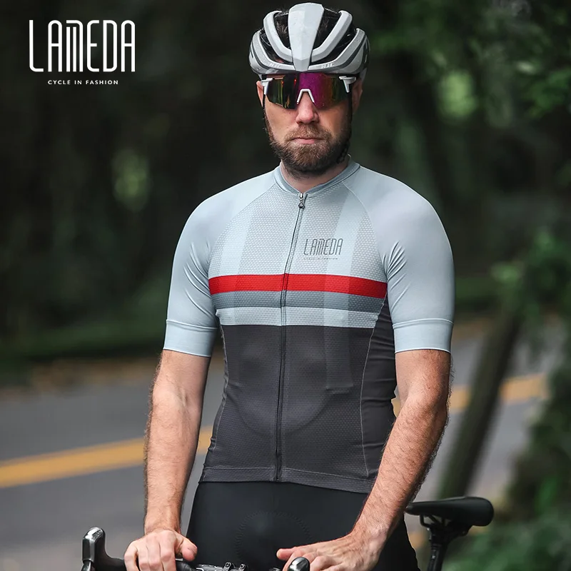 LAMEDA Cycling Suit Bicycle Summer Men Short Sleeve Top Road Mountain