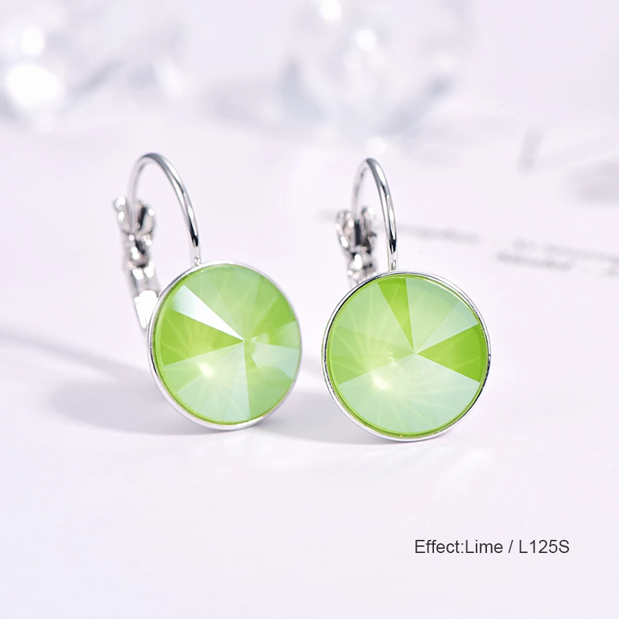 Кристаллы от Swarovski Висячие серьги круглые красивые серьги для женщин модные Подвесные серьги Элегантные вечерние свадебные украшения подарок