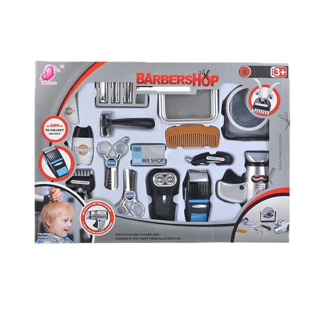 Kids Hair Salon Kit Pretend Play Hairdressing Simulation Toy for Toddler Dryer Beauty Tools Make Up Set for Little Girl Boy 5