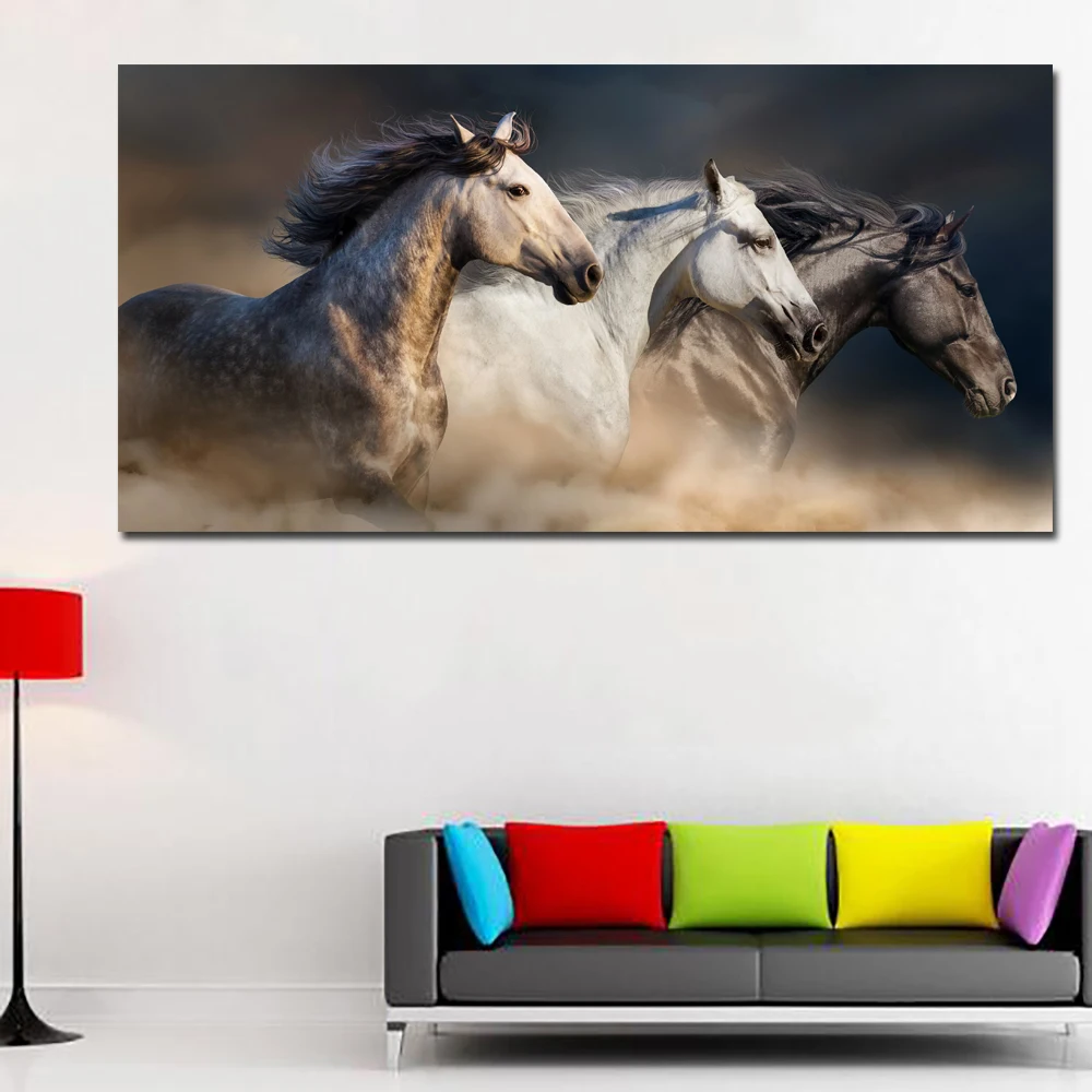 Horse Art Landscape Canvas Painting Modern Animal Poster Wall Art Posters And Prints Wall Pictures For Living Room Decor
