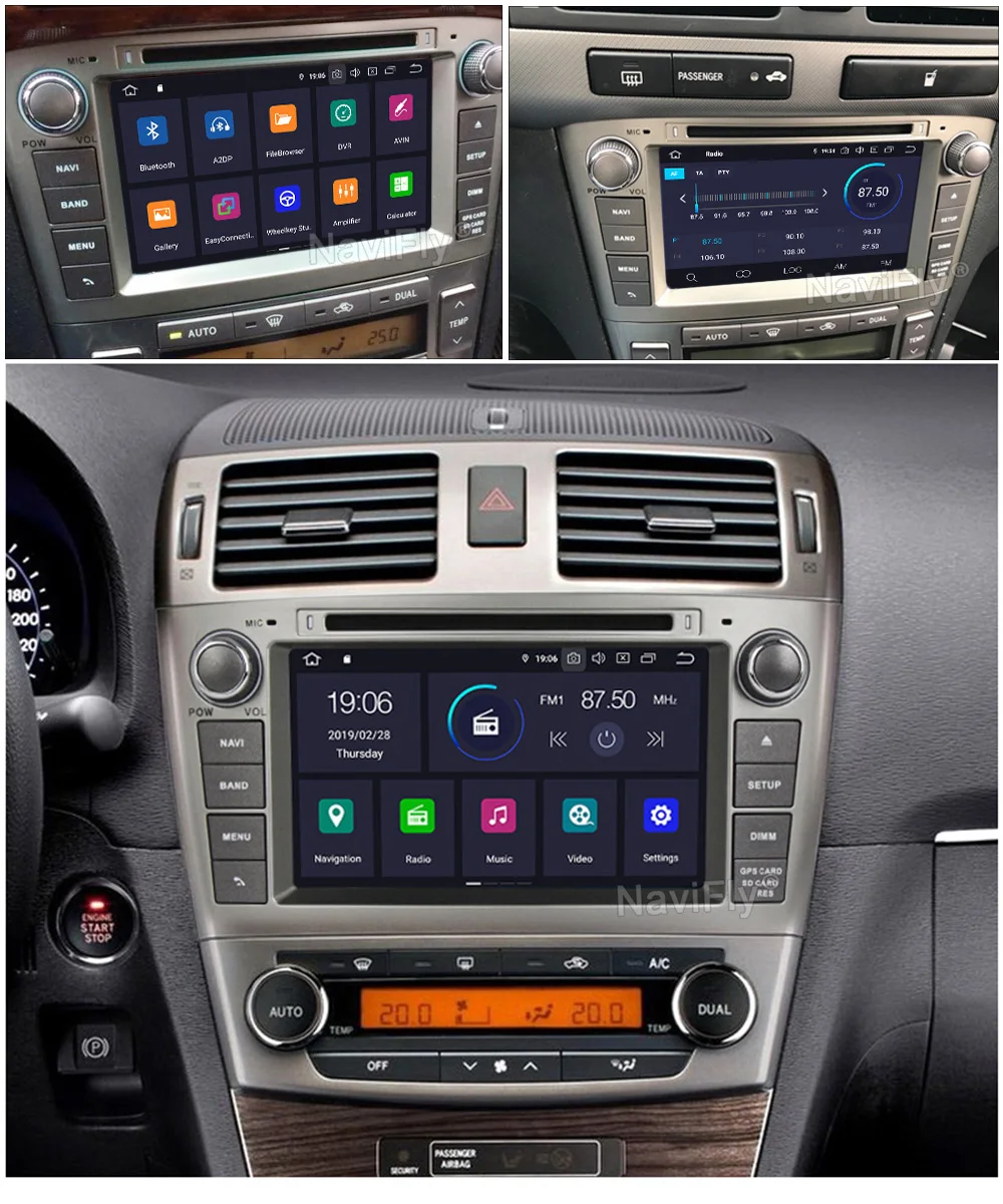 Excellent PX5 Octa Core Android9.0 4G RAM 64G ROM Car Multimedia Audio for Toyota Avensis/T25 2003-2008 Radio GPS Navigation Video 4G WIFI 8