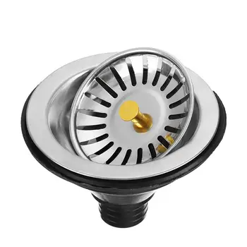 

115mm Kitchen Sink Strainer Stopper Waste Plug Sink Filter Drainer Strainer Leach Basket With 240mm Rubber Hose