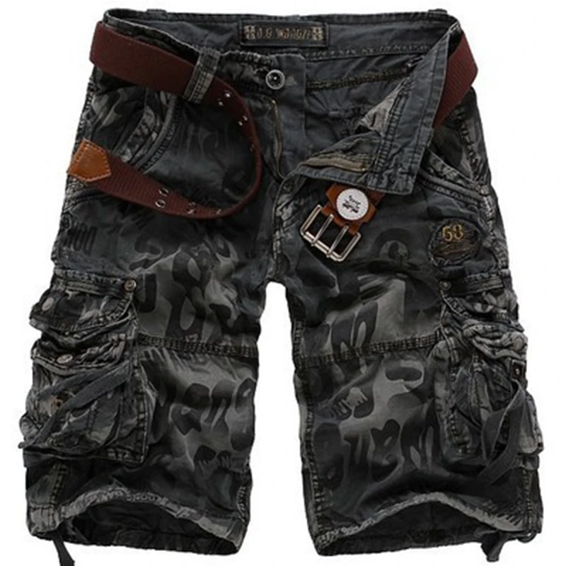 High Quality Camouflage Loose Cargo Shorts for Men Summer Fashion Camo Shorts Multiple Pockets Cargo Pants for Men 3