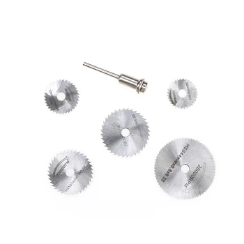 

6pcs/set Mini Circular Saw Blade Set Cutting Disc Rotary Drill Tool Accessories for Wood Aluminum Cutting