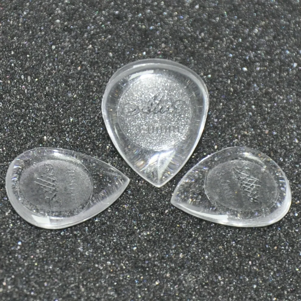 Lots of 100pcs Alice AP-J Heavy 3mm Clear Standard Heart Shape Picks for Guitar Bass