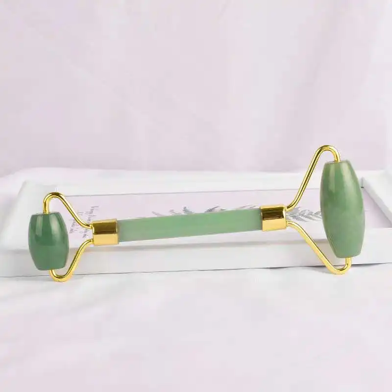 

Facial jade stone massage roller double head jade stone massager massage ball face lift skin thin body beauty massage tool